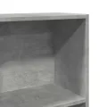 Bibliothèque gris béton 40x24x176 cm bois d'ingénierie