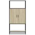 Buffet haut chêne sonoma 68x35x139 cm bois d'ingénierie métal
