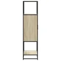 Buffet haut chêne sonoma 68x35x139 cm bois d'ingénierie métal