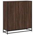 Bibliothèque chêne marron 97,5x33x107,5cm bois ingénierie métal