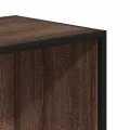 Bibliothèque chêne marron 97,5x33x107,5cm bois ingénierie métal