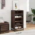 Étagère à chaussures chêne marron 48x38x97,5 cm bois ingénierie