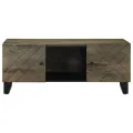 Table basse noir 100x54x40 cm bois massif de manguier