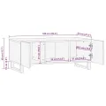 Table basse noir 100x54x40 cm bois massif de manguier