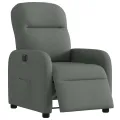 Fauteuil inclinable électrique Gris foncé Tissu
