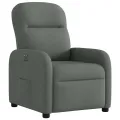 Fauteuil inclinable électrique Gris foncé Tissu