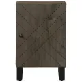 Armoire de salle de bain noir 38x33x58 cm bois massif manguier