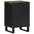 Armoire de salle de bain noir 38x33x58 cm bois massif manguier