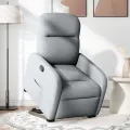 Fauteuil inclinable Gris clair Tissu