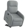 Fauteuil inclinable Gris clair Tissu