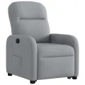 Fauteuil inclinable Gris clair Tissu