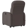 Fauteuil inclinable de massage Marron foncé Tissu