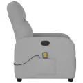 Fauteuil de massage inclinable gris nuage tissu