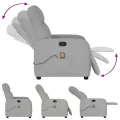 Fauteuil de massage inclinable gris nuage tissu