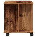 Meuble TV avec roulettes vieux bois 80x40x45 cm bois ingénierie