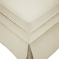 Fauteuil long avec traversin et accoudoir droit crème velours