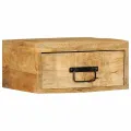 Tables de chevet murales 2 pcs bois de manguier massif brut