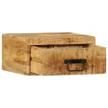 Tables de chevet murales 2 pcs bois de manguier massif brut