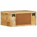 Tables de chevet murales 2 pcs bois de manguier massif brut