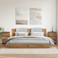 Tables de chevet 2 pcs chêne artisanal bois d'ingénierie