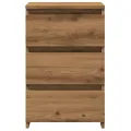Tables de chevet 2 pcs chêne artisanal bois d'ingénierie