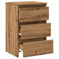Tables de chevet 2 pcs chêne artisanal bois d'ingénierie