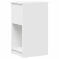 Support de tour d'ordinateur avec tiroir blanc 35x45x77 cm