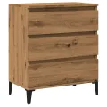 Buffet chêne artisanal 60x35x70 cm bois d'ingénierie
