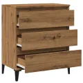 Buffet chêne artisanal 60x35x70 cm bois d'ingénierie