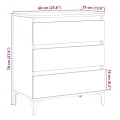 Buffet chêne artisanal 60x35x70 cm bois d'ingénierie
