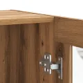 Buffet chêne artisanal 120x30,5x70 cm bois d'ingénierie