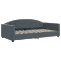 Lit de repos sans matelas gris foncé 100x200 cm velours
