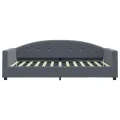 Lit de repos sans matelas gris foncé 100x200 cm velours
