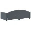 Lit de repos sans matelas gris foncé 100x200 cm velours