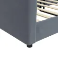 Lit de repos sans matelas gris foncé 100x200 cm velours