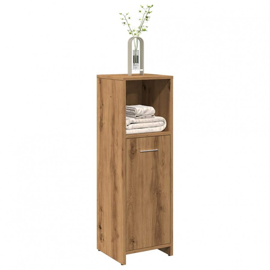 Armoire de bain chêne artisanal 30x30x95 cm bois d'ingénierie