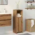 Armoire de bain chêne artisanal 30x30x95 cm bois d'ingénierie