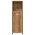 Armoire de bain chêne artisanal 30x30x95 cm bois d'ingénierie
