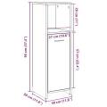 Armoire de bain chêne artisanal 30x30x95 cm bois d'ingénierie