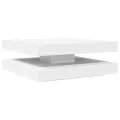 Table basse rotative à 360 degrés blanc 90x90x34,5 cm