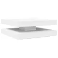 Table basse rotative à 360 degrés blanc 90x90x34,5 cm