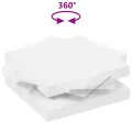 Table basse rotative à 360 degrés blanc 90x90x34,5 cm