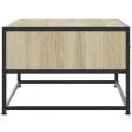 Table basse chêne sonoma 100x50x35cm bois d'ingénierie et métal