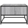 Table basse sonoma gris 100x50x35 cm bois d'ingénierie et métal
