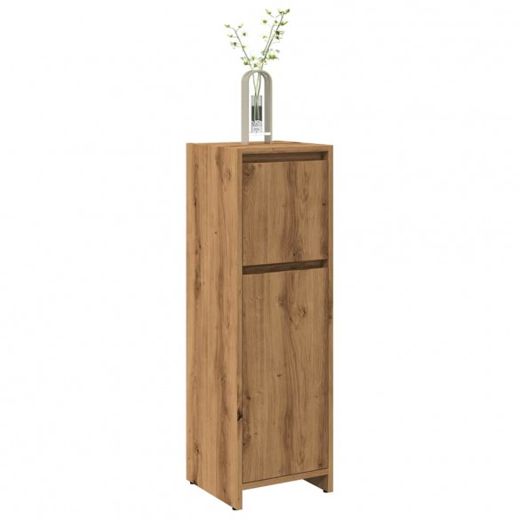 Armoire de bain chêne artisanal 30x30x95 cm bois d'ingénierie