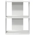 Bibliothèque à 3 niveaux blanc 60x30x80 cm bois d'ingénierie