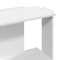 Bibliothèque à 3 niveaux blanc 60x30x80 cm bois d'ingénierie