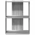 Bibliothèque 3 niveaux sonoma gris 60x30x80cm bois d'ingénierie