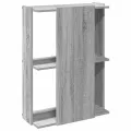 Bibliothèque 3 niveaux sonoma gris 60x30x80cm bois d'ingénierie