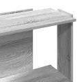 Bibliothèque 3 niveaux sonoma gris 60x30x80cm bois d'ingénierie
